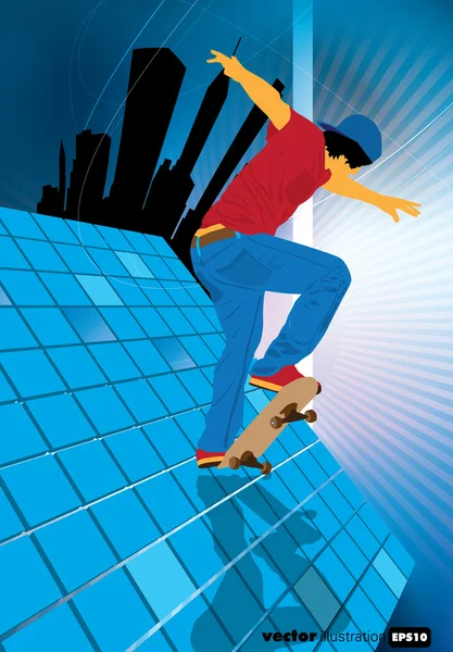 Skater — Vector de stock