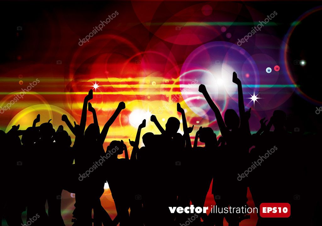 Dancing background party — Stock Vector © zeber2010 #7577909