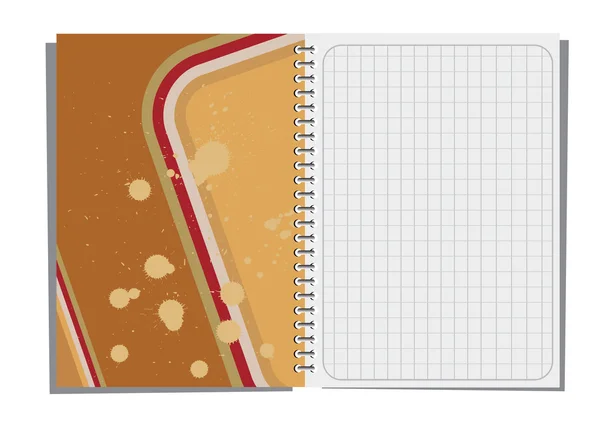 Spirála notebook s ilustrace — Stockový vektor