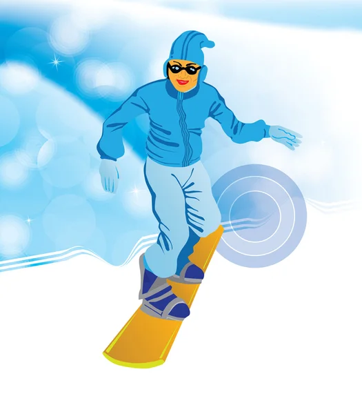 Snowboardzistka — Wektor stockowy