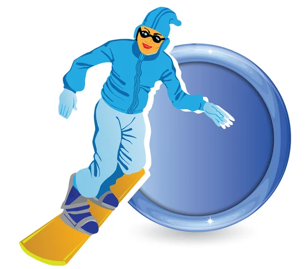 Snowboarder — Vettoriale Stock