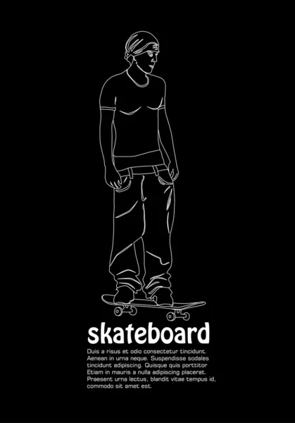 Skater — Vector de stock
