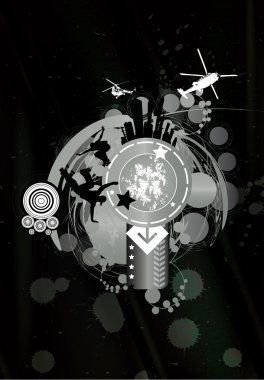 müzik arka plan parti vektör çizim