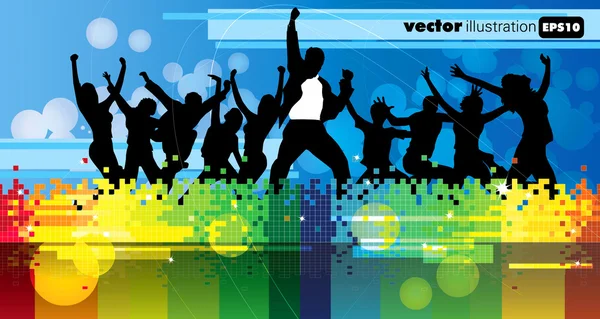 Vektoros illusztráció, zenei háttér fél — Stock Vector