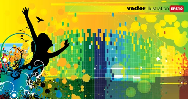 Vektor illustration av musik bakgrund parti — Stock vektor