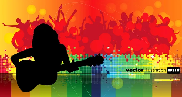 Ilustración vectorial de música fiesta de fondo — Vector de stock