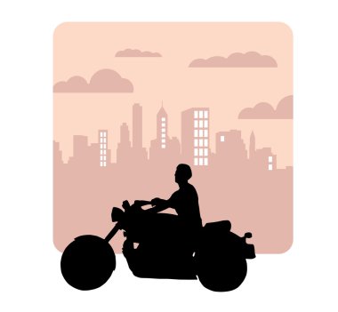 siluetleri road motosiklet