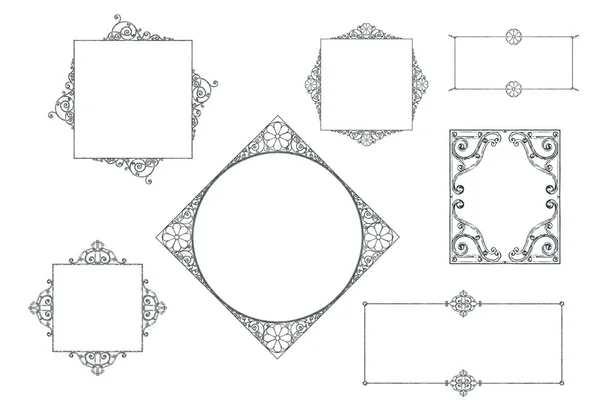 Cadres de style rétro — Image vectorielle