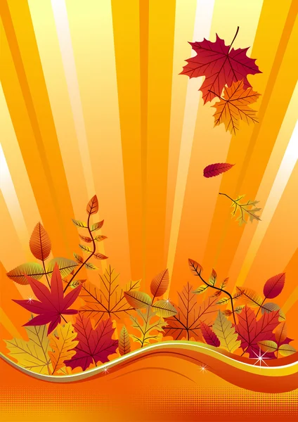 秋の季節背景 — ストックベクタ