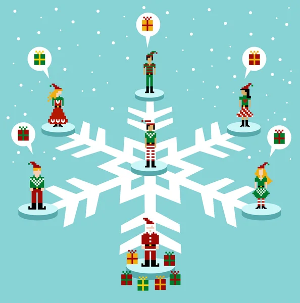 Різдво: соціальна мережа — стоковий вектор