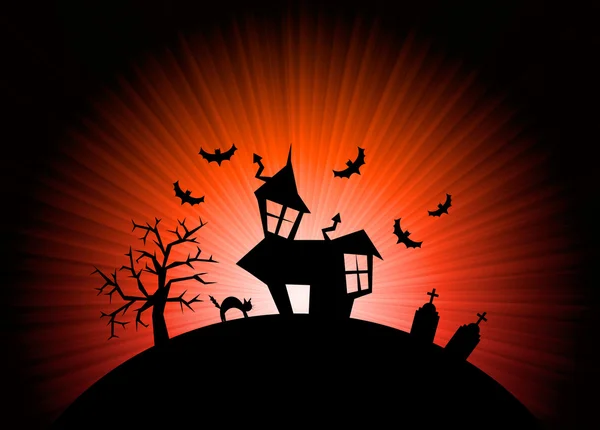 Kırmızı halloween kabus dünya arka plan — Stok fotoğraf
