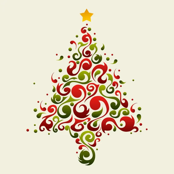 Plante ornementale arbre de Noël — Image vectorielle