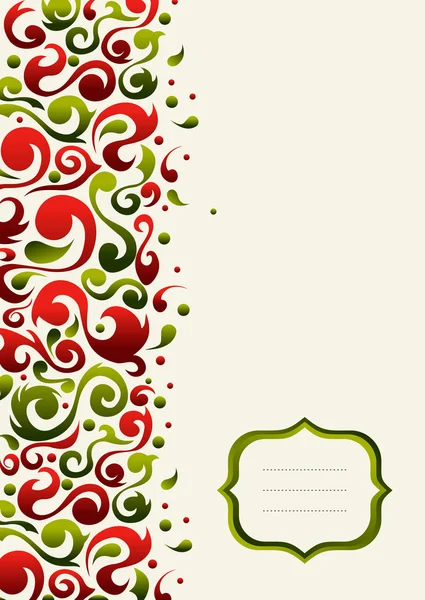Christmas ornate postcard background — Stock Vector
