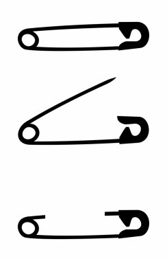Safety pin isolated clipart