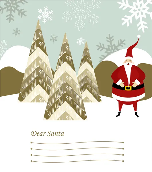 Lettera di Babbo Natale . — Vettoriale Stock