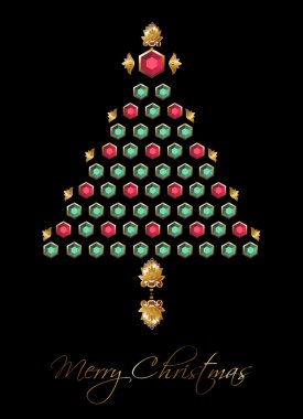 Diamond Christmas Tree. clipart