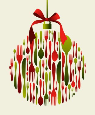 Christmas Bauble Cutlery clipart