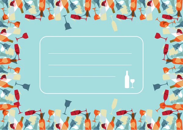 Transparency Cocktail menu design background — Stock Vector