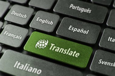 Online translation service concept clipart