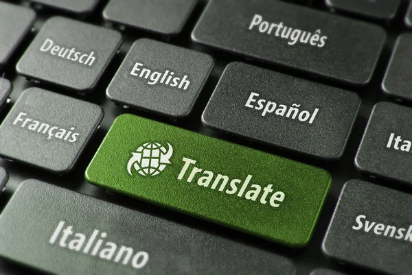 Концепція онлайн-сервісу перекладу — стокове фото