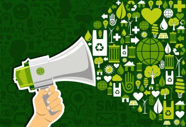 Go green social media Marketing clipart
