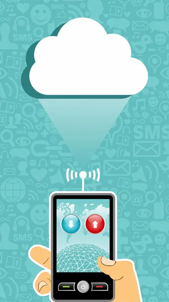 Communication informatique en nuage . — Image vectorielle