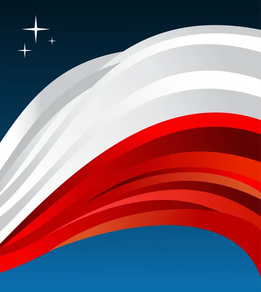 폴란드 국기 그림 배경 — 스톡 벡터