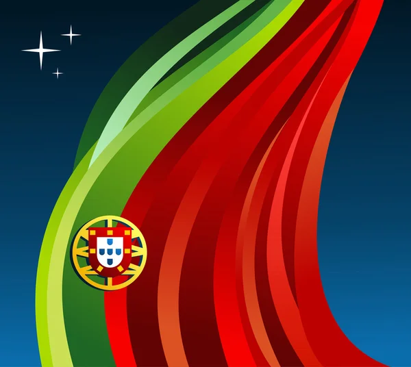 Portogallo illustrazione bandiera sfondo — Vettoriale Stock