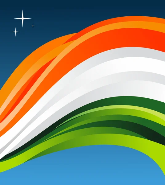 Ilustrasi bendera India - Stok Vektor