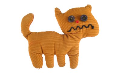 Fabric teddy cat