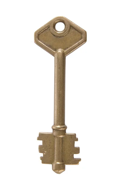 Silver key close up — Stok fotoğraf