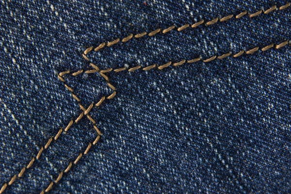 Modré džíny textilie textura — Stock fotografie