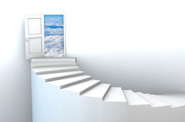 Göklerin kapısı açmak için 3d merdiven