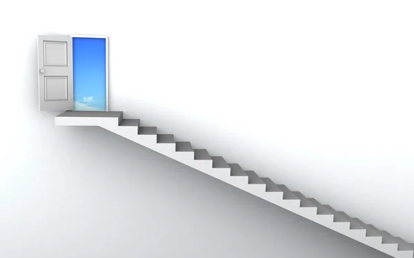 3D stairs up to success — Stock Photo, Image