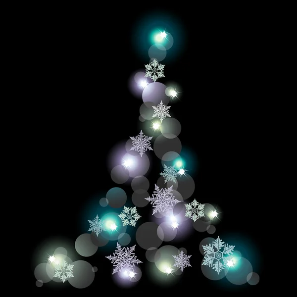 Fondo de Navidad, árbol abstracto — Vector de stock