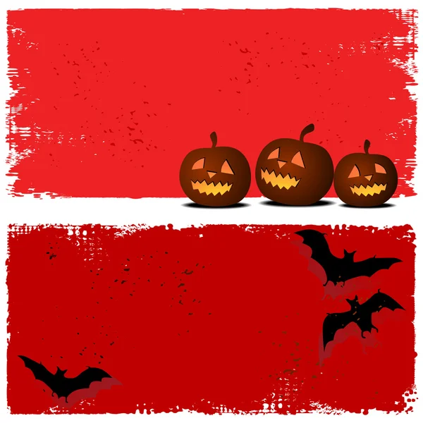 Halloween Hintergrund mit Mond und Fledermäusen — Stockvektor