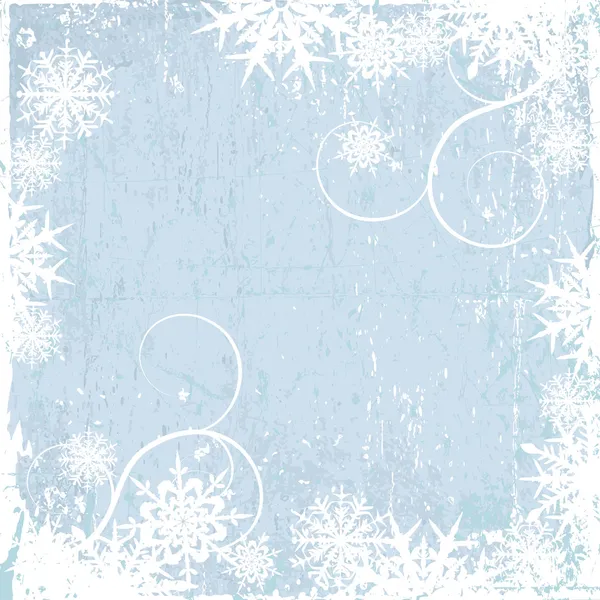 Winter Hintergrund, Schneeflocken - Vektorillustration — Stockvektor