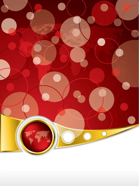 赤で抽象的なパンフレットのデザイン — ストックベクタ