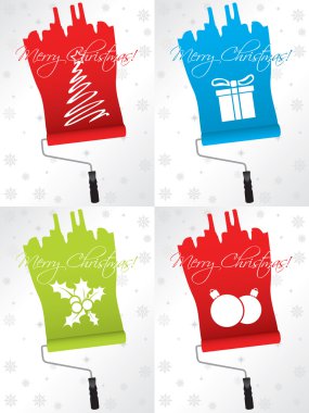 Shifty christmas greeting card set clipart