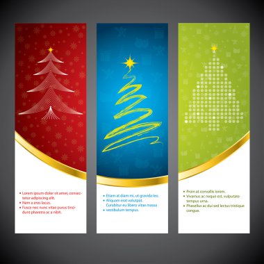 Christmas banner set clipart