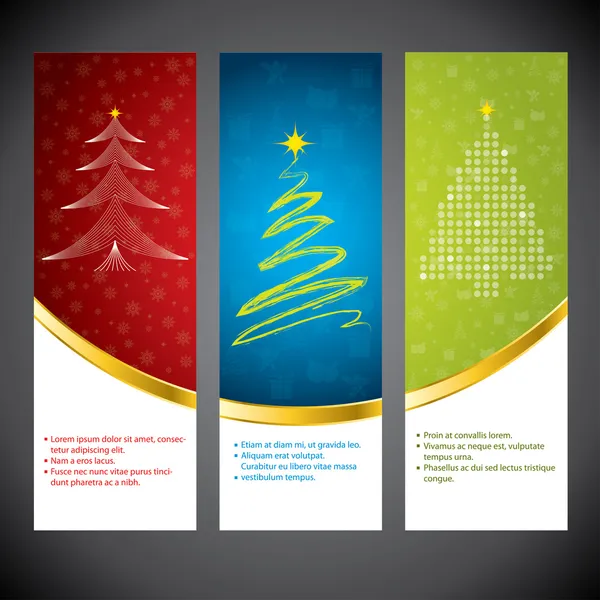 Christmas banner set — Stock Vector