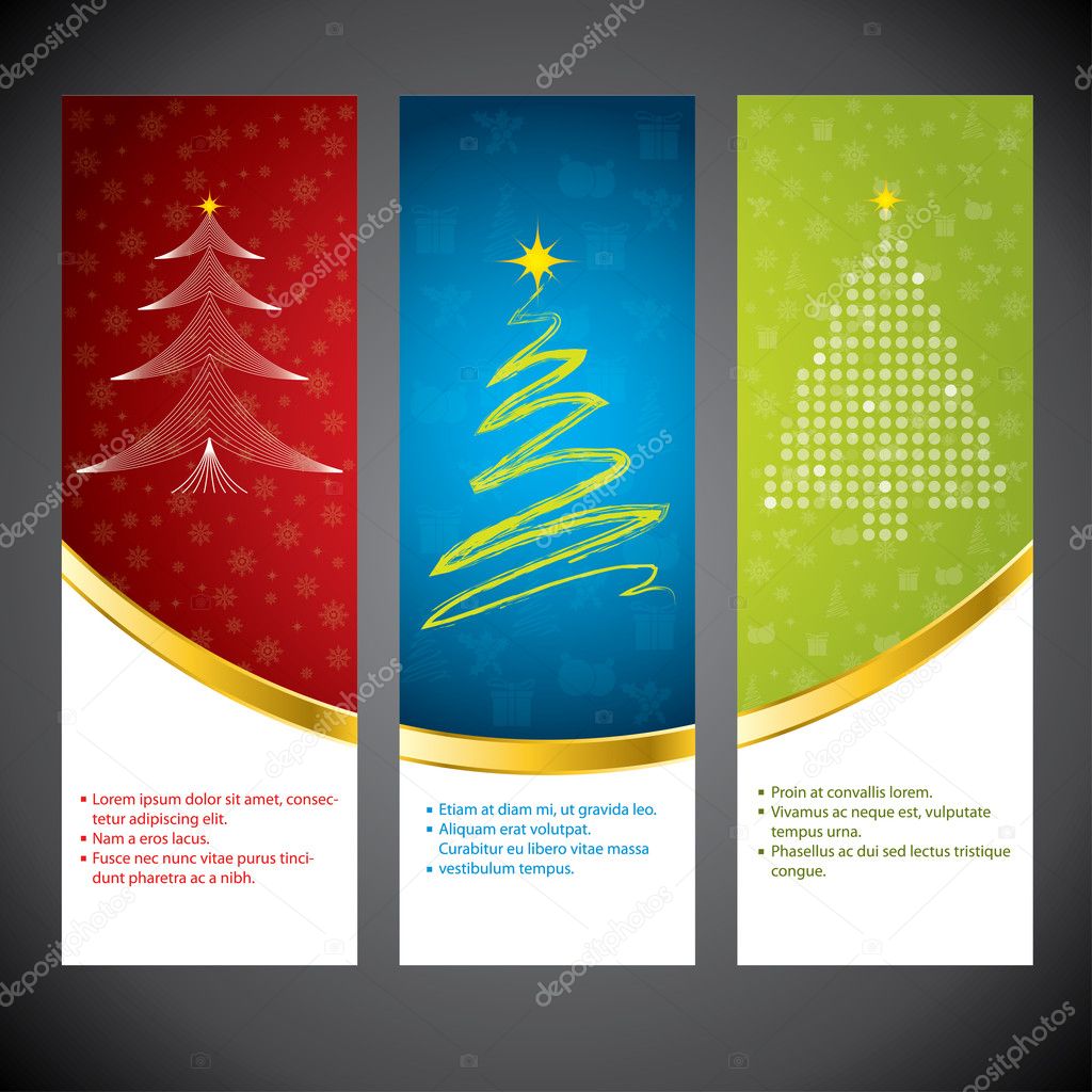 Christmas banner set