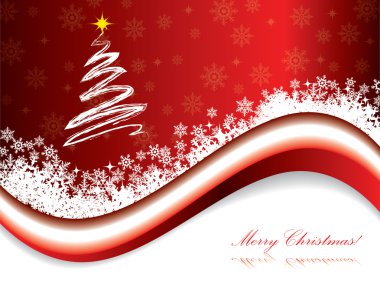 Red christmas holiday greeting card clipart