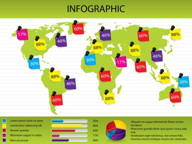 harita ve grafik Infographic