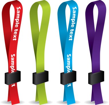 Color lanyards clipart