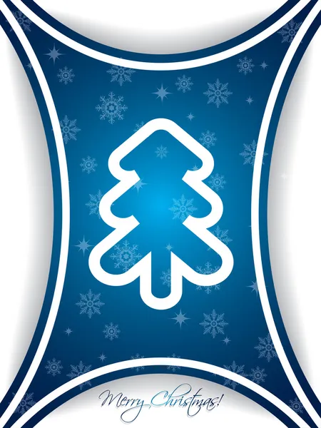 Blue christmas greeting card design — Stock Vector