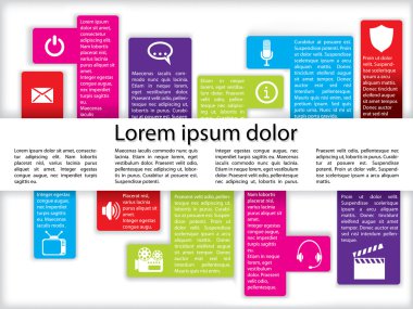 Info graphics with icons clipart