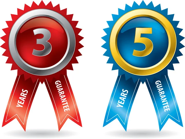 Red and blue certificates with ribbons — Stockvector