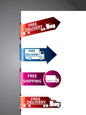 Free shipping label/stickers clipart