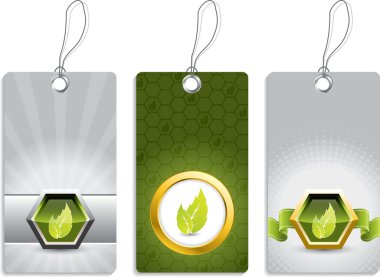 Ecological label designs clipart